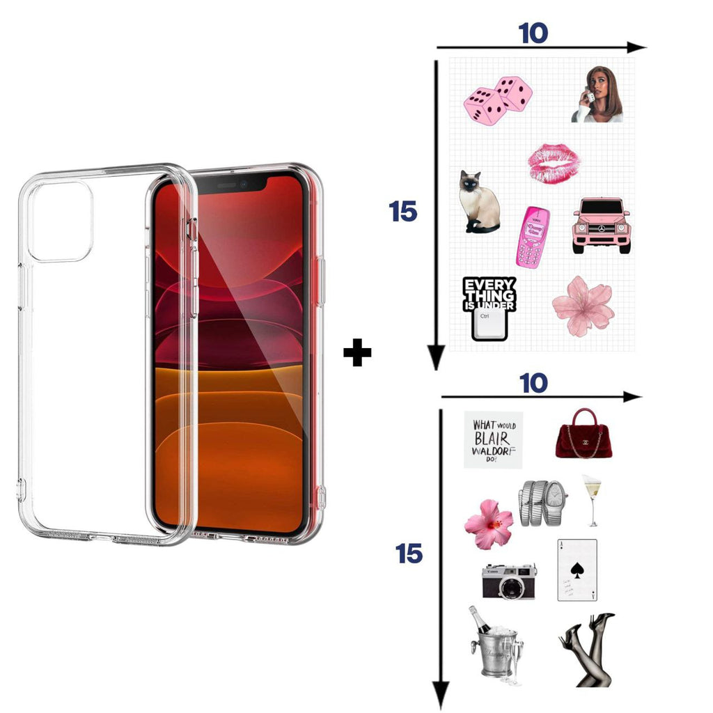 CLEAR CASE +  2 SHEET STICKER
