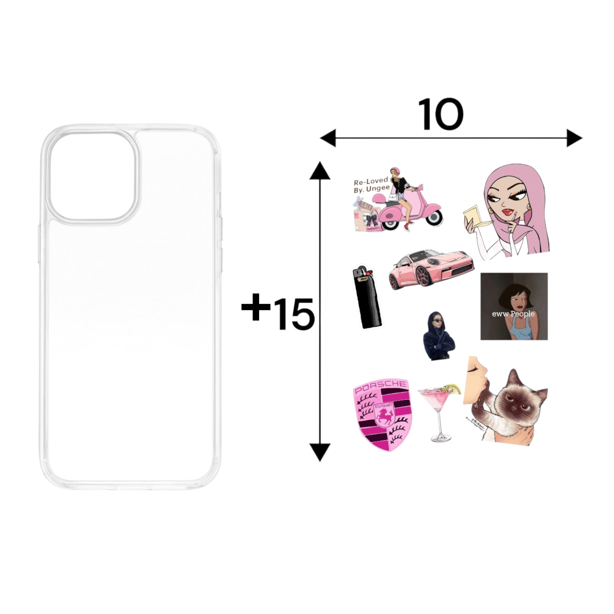 CLEAR  CASE STICKER NORMAL - S-0057